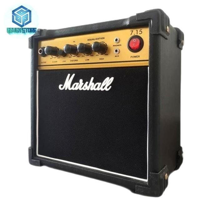 ampli gitar mini sudah distorsi dan 3 input Amplifier Equalizer Bass ALU
