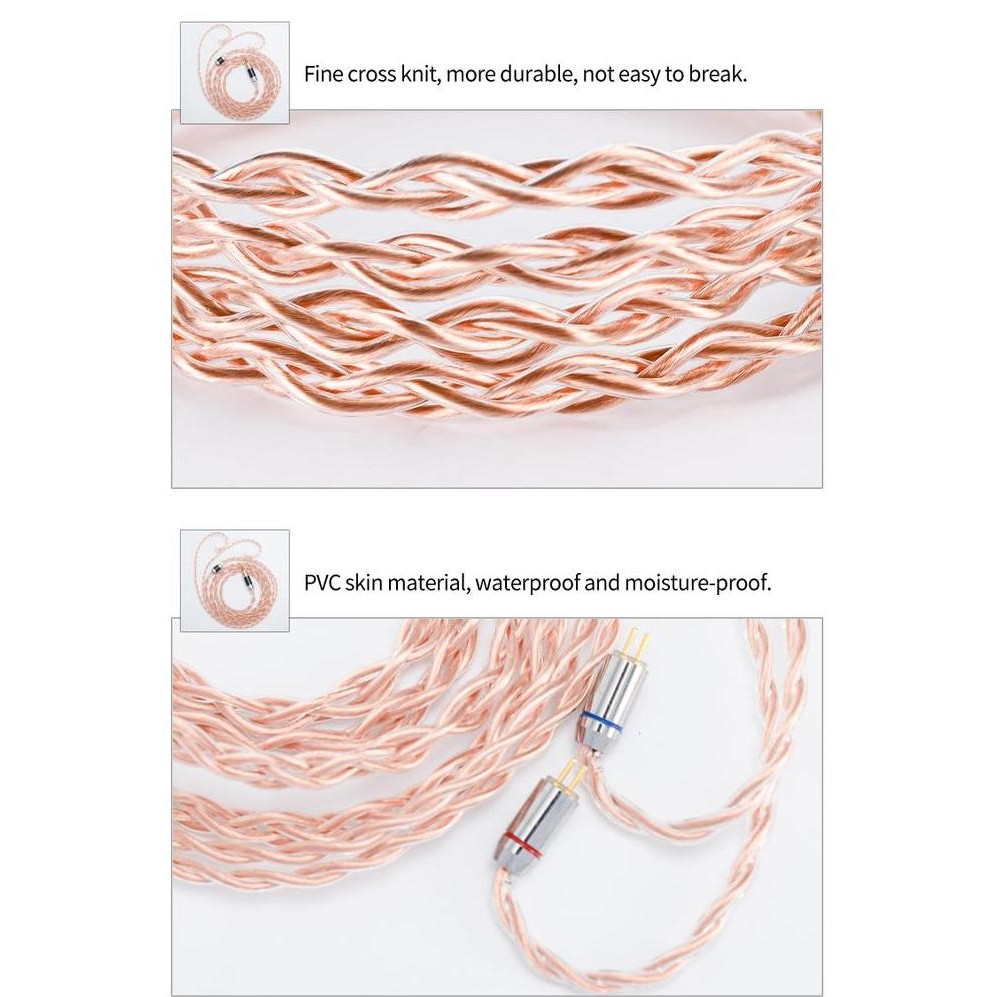 Xinhs Single Crystal Copper Earphone Iem Upgrade Cable Kabel