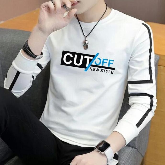 Kaos Fauzi Lengan Panjang Cowok Atasan Baju Pria Murah Fashion Keren