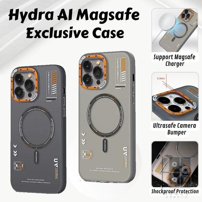 HYDRA AI Case For Iphone 15 Pro Max 14 13 12 15Pro 14Pro 13Pro 12Pro ARTIFICIAL Magsafe Casing Premi