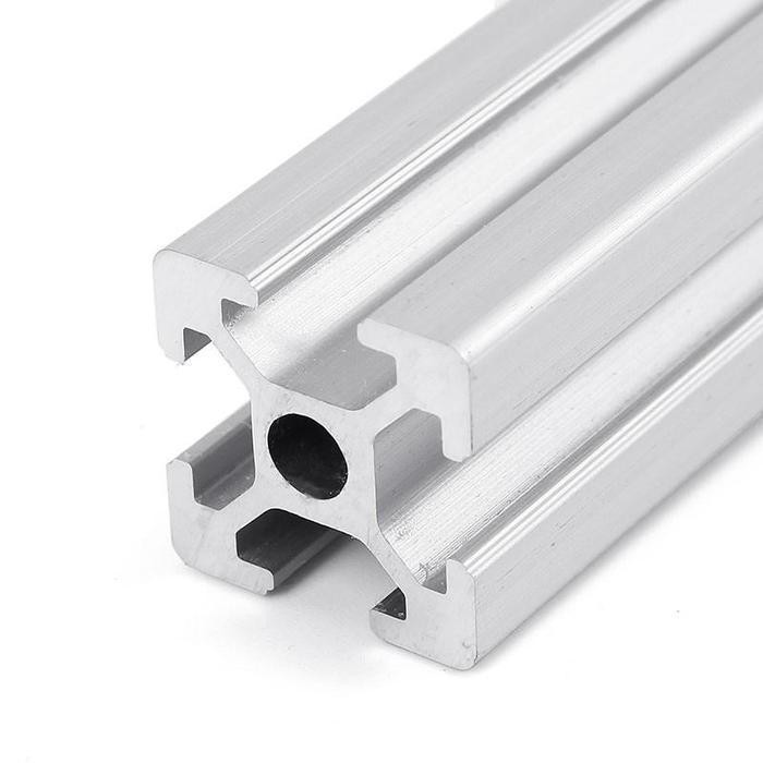 Aluminium Profile 2020 T-Slot Silver / V-Slot Silver / Hitam - 1 Meter