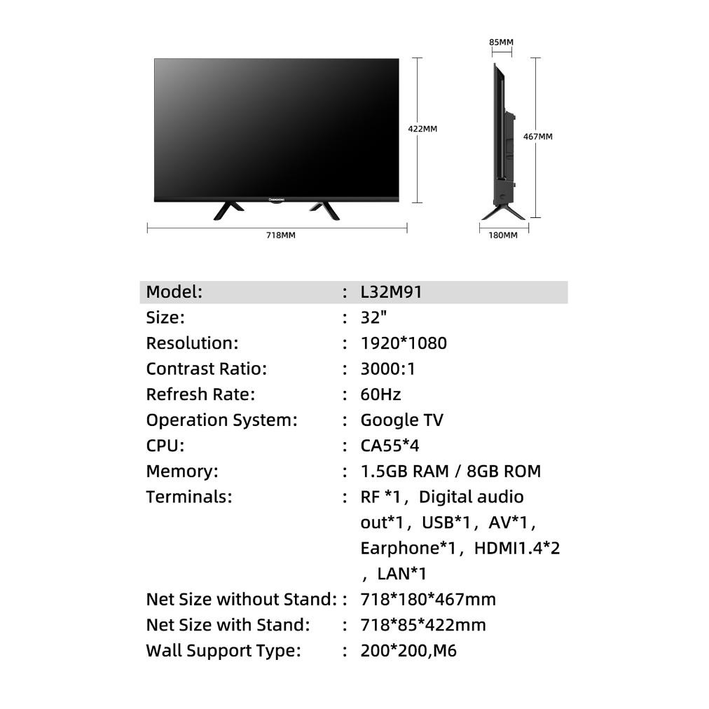 Cod Changhong Google Tv 32 Inch Fhd Dolby Audio Google Play Netflix Youtube Bluetooth Usb Google Ass