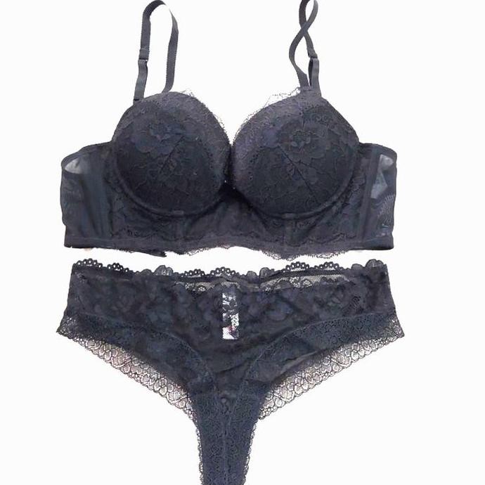BRA SET H&M BLACK SEXY LACE (VICTORIAS SECRET TRIUMPH HNM HM VS M&S