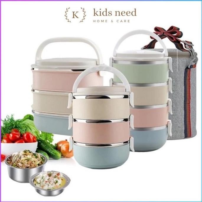 (Best) Rantang Stainless 2 dan 3 SUSUN tahan panas Rantang Susun Lunch Box