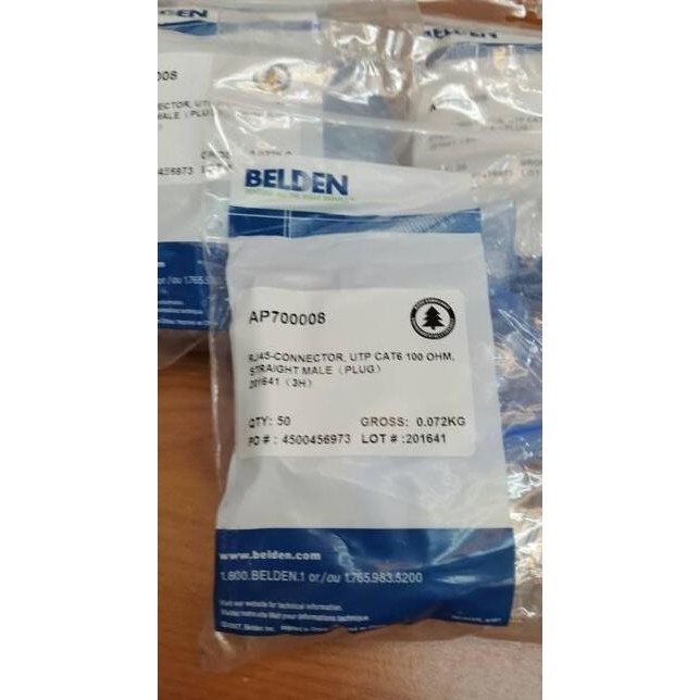 Rj 45 Cat 6 Belden / Rj 45 Belden / Belden / Konector Cat 6 Belden