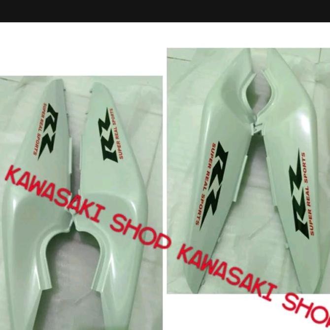 cover body belakang ninja rr new putih stiker Original