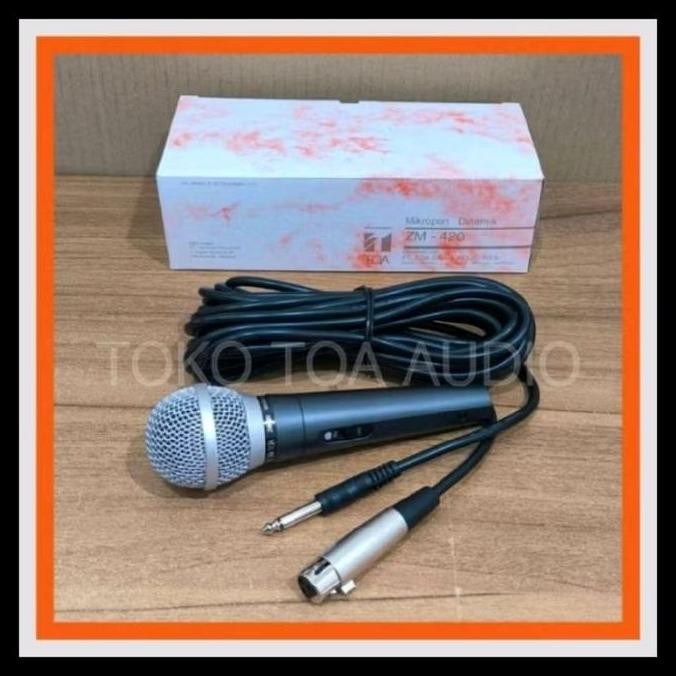 Mic Toa Microphone Toa Kabel Zm-420 Zm 420 Original