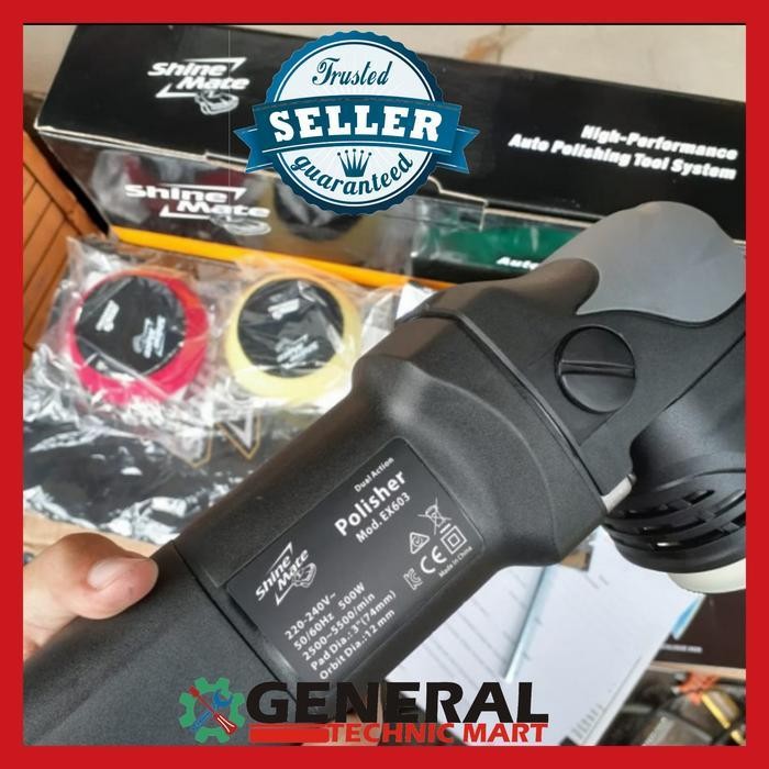 PROMO Mesin POLES DUAL ACTION SPOT POLISHER SHINEMATE EX603, orbit 12mm 3"