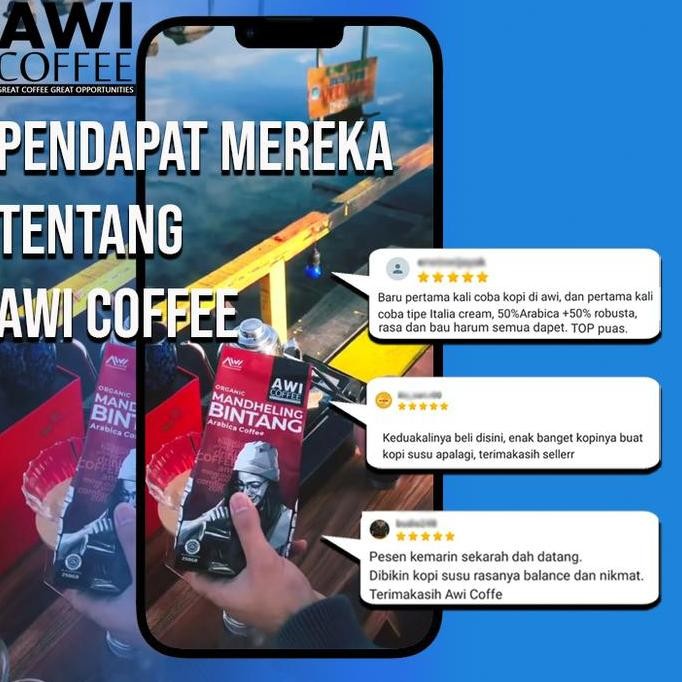 

New Awi Coffee Medan 250Gr Bubuk | Ground Coffee Powder | Sidikalang Tradisional | Arabica Robusta Blend