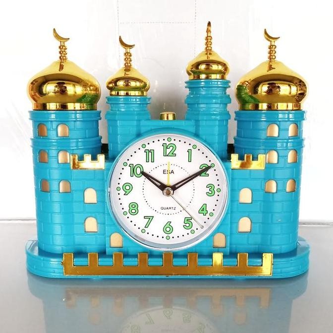 Jam Weker Suara Adzan Jam Beker Alarm Bentuk Masjid Muslim Islam AS