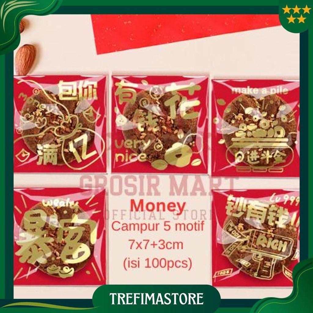 

Isi 100 Pcs Plastik Opp 10 Cm 7 Cm Cookies Permen Kue Biskuit Snack Makanan Edisi Imlek Tahun Baru Sincia Chinese New Year Hampers Ori