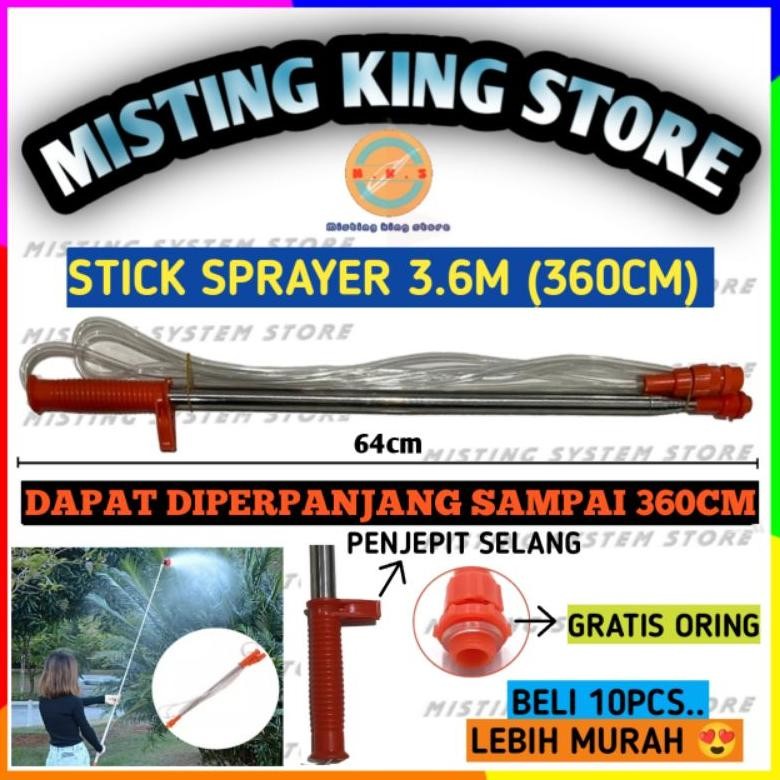 Promo Cod Stick Sprayer Elektrik Antena Panjang 3.6 Meter Stik Teleskopik Stainless Steel Knapsack /