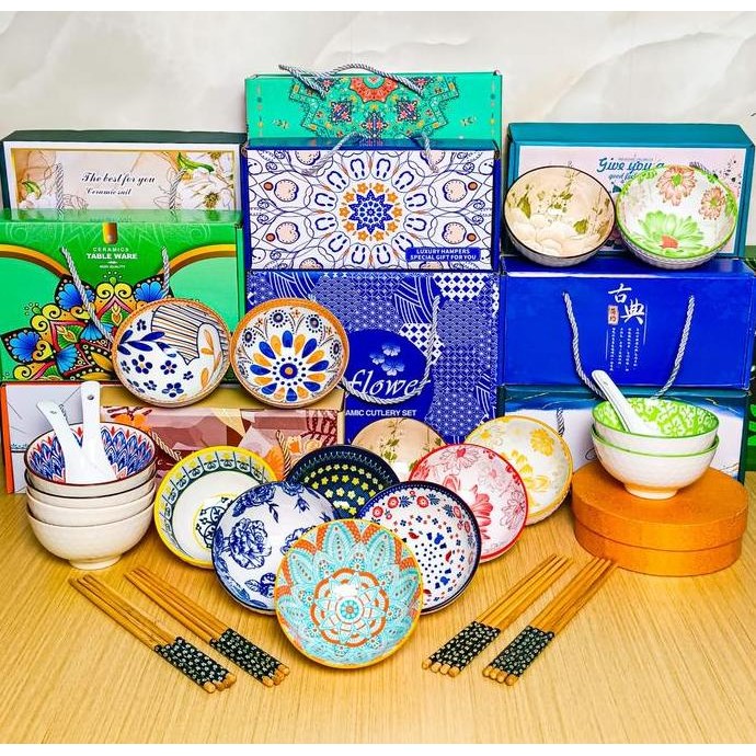 Eiko Set / Eiko Set Orange Bowl / Eiko Japanese Style Bowl And Plate