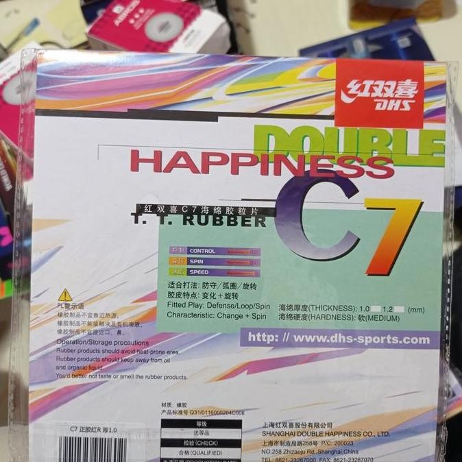 Karet Tenis Meja Bintik Dhs C7 Original