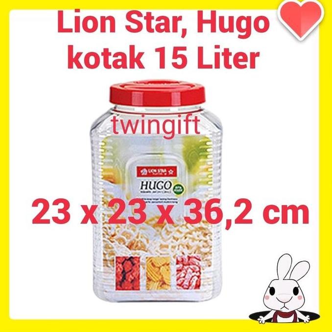 Toples Plastik Kotak, Lion Star-Hugo, 15 Liter