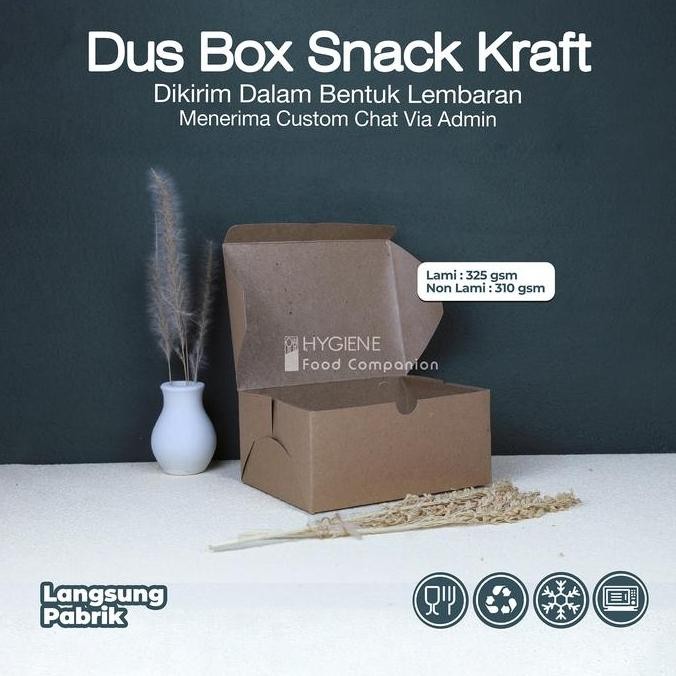 Dus Kue 12X16 / Dus Snack Box 12 X 16 / Kotak Kue Laminasi Tebal (Per Pack)