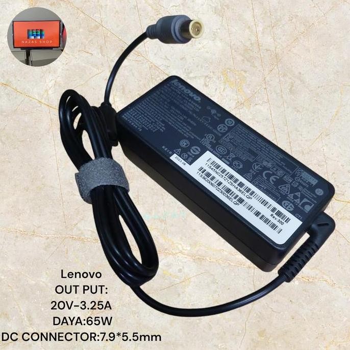 Adaptor Charger Lenovo Thinkpad X200 X200I X201 X201I X220 X220I 20V 3.25A 65W Original