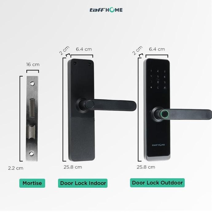 Ready  Smart Door Lock With Handle Fingerprint kartu / Kunci Pintu Digital