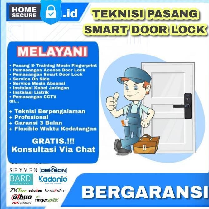 Ready  Jasa Pasang Smart Door Lock Kadonio Pemasangan Setting Smartlock