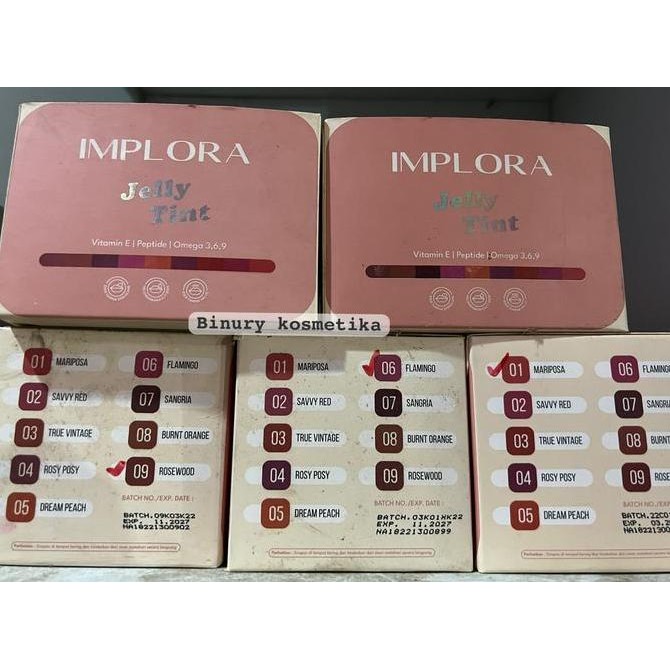 Jellytint Liptint Jelly Implora Lusinan Isi 12 Pcs Original