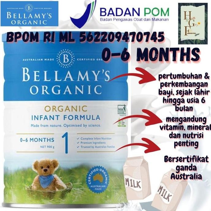 Susu Formula Bayi Anak Organik Bellamys Organic Baby Milk Step 1