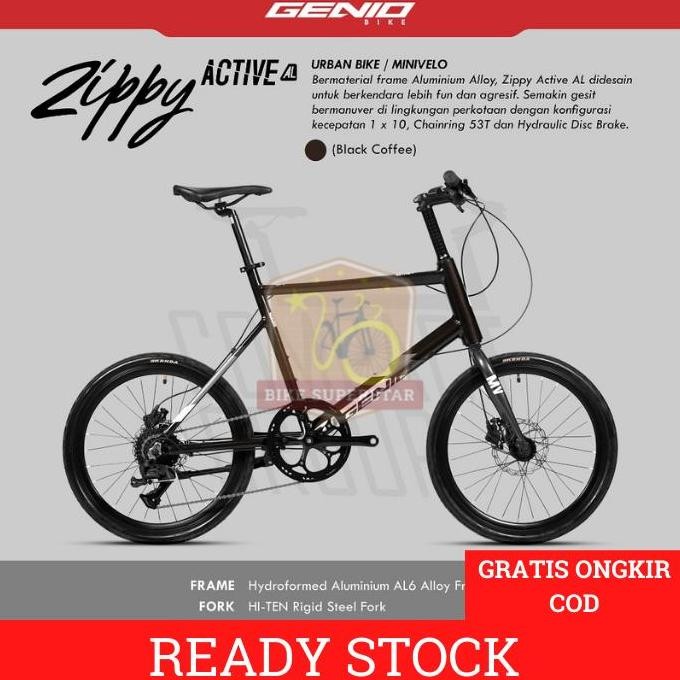 Sepeda Mini Velo Minion 20 Inch GENIO Zippy ACTIVE Hidrolik + Garansi murah