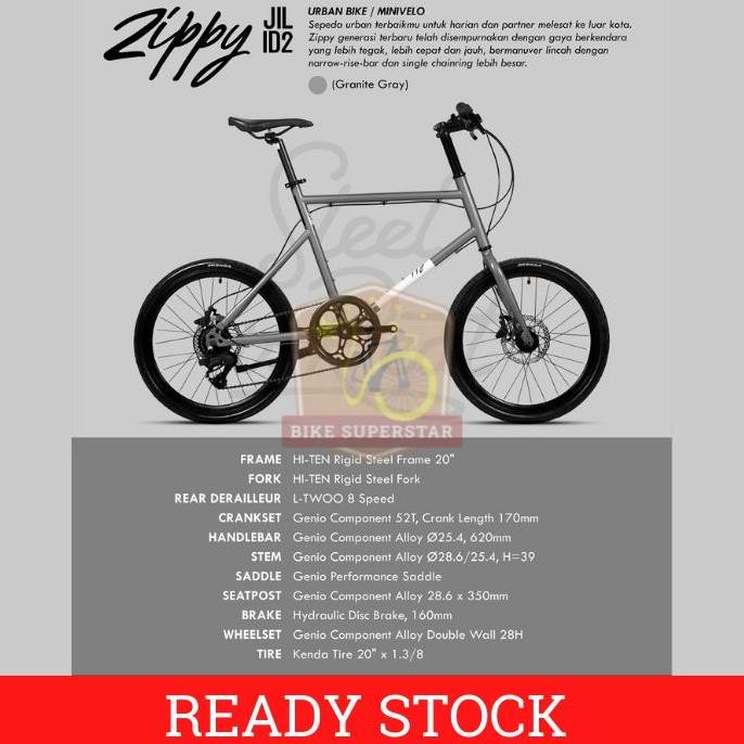Sepeda Mini Velo Minion 20 Inch GENIO Zippy Hidrolik + Garansi murah
