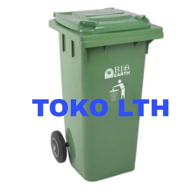 Tempat Sampah Roda Bio Segi 120 Ltr Green Leaf - 2012
