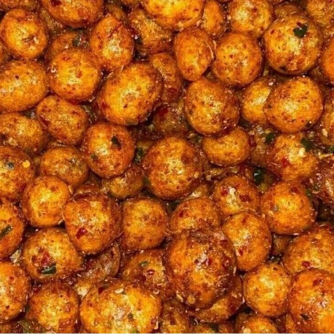 

New Cimol mini pedas daun jeruk 500gram cimol kering