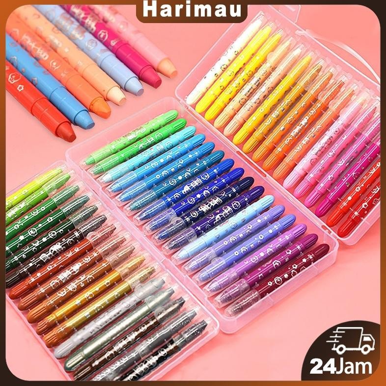 CRAYON GRASP / CRAYON GRASP MATA SEDANG / WATER SOLUBLE CRAYON / KRAYON WARNA / SILKY CRAYON