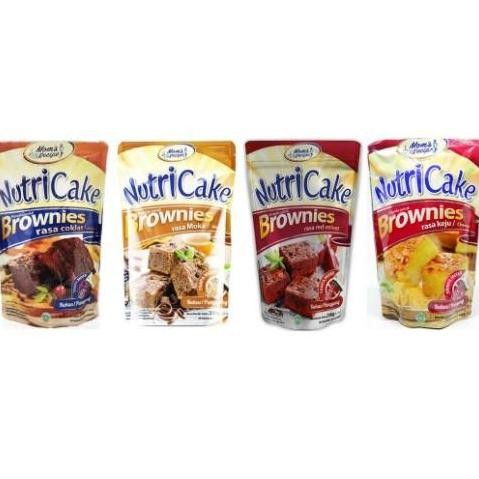 

New NUTRICAKE BROWNIES 230 GRAM COKLAT RED VELVET KEJU MOKA BROWNIS MOCHA