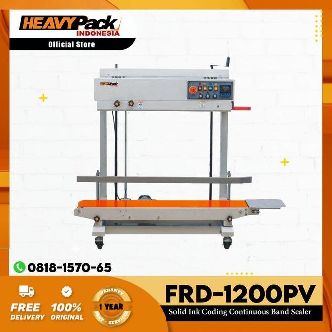 Mesin Segel Plastik Continuous Band Sealer Beras Heavypack Frd-1200V