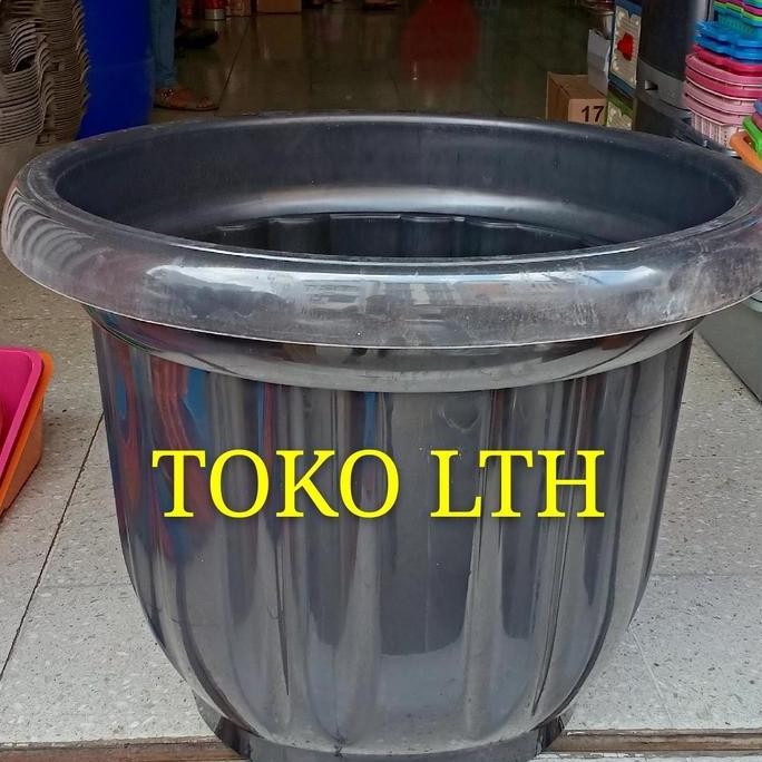 Pot Hitam 60 Cm Ebony Plastik / Pot Bunga / Pot Tanaman