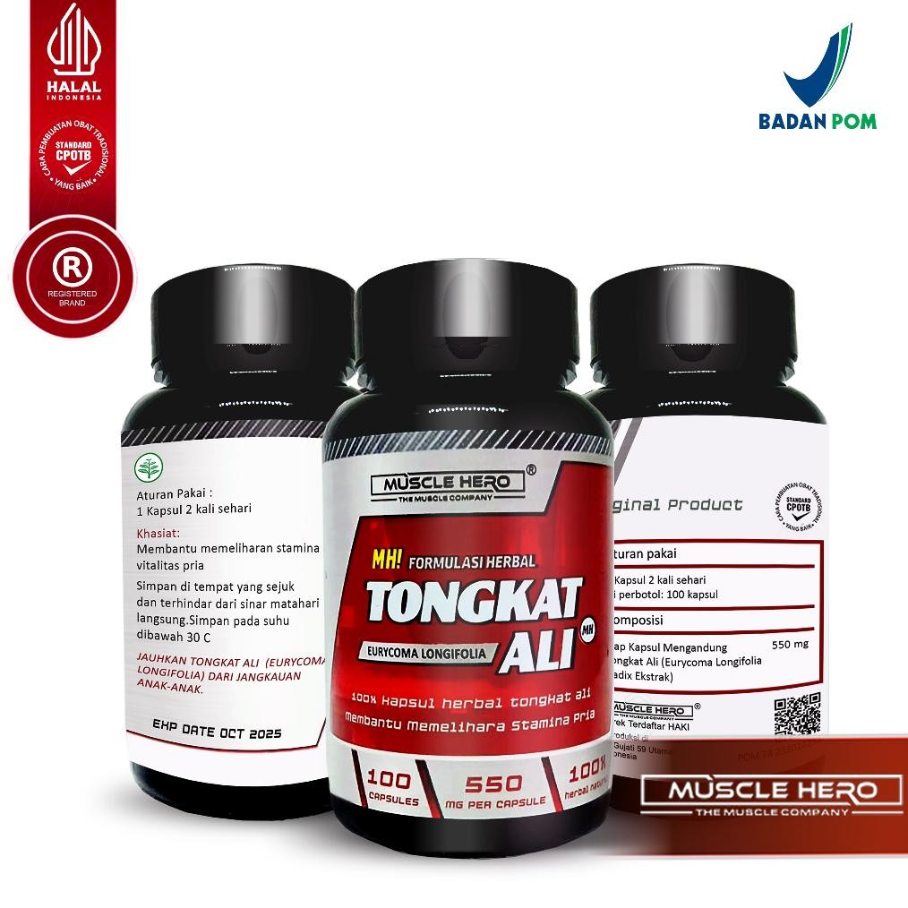 Tongkat Ali Mh Muscle Hero 100 Kapsul Bpom