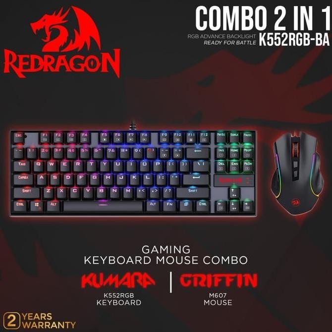 Redragon Gaming Keyboard Mouse 2 In 1Combo - K552Rgb-Ba