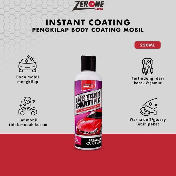 Instant Coating Zerone Pengkilap Body Dan Kaca Mobil Kinclong