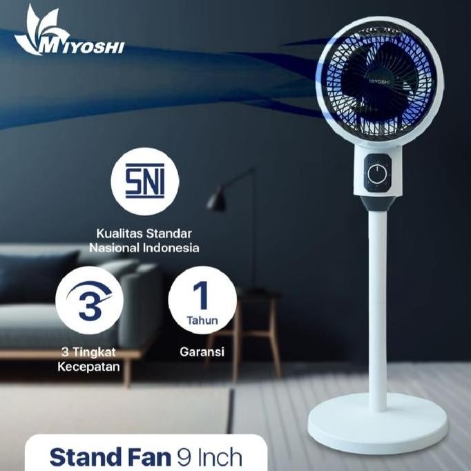 Promo Kipas Angin Berdiri Rotation Fan Ruang Tamu Kipas Angin AC Minimalis/stand fan miyoshi 9 in CO