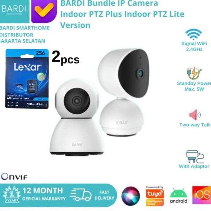 BEBAS ONGKIR - IP Camera Bardi Indoor PTZ CCTV Indoor Smart Bundle - Bardi IP Camera Indoor PTZ