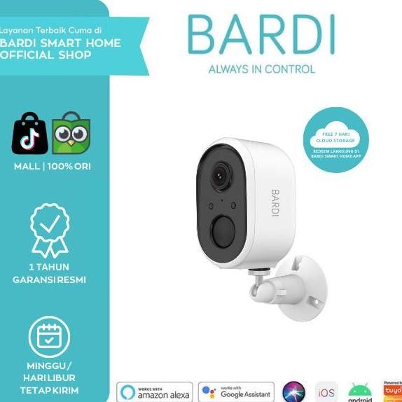 TERMURAH - BARDI CCTV With Battery Smart Outdoor / Indoor IP Camera (IP65) IP Camera Keamanan dengan