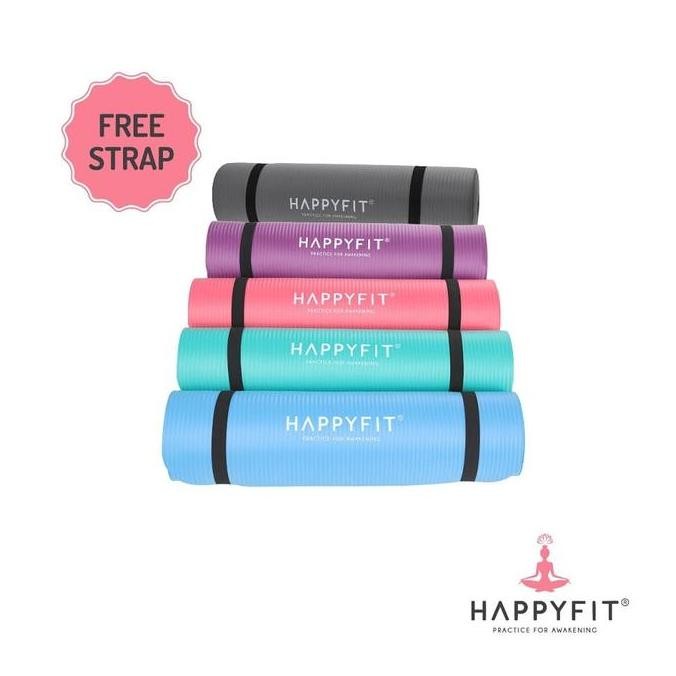 Happyfit Matras Yoga 10mm Happyfit Yoga Mat Gym Matt Matras Olahraga