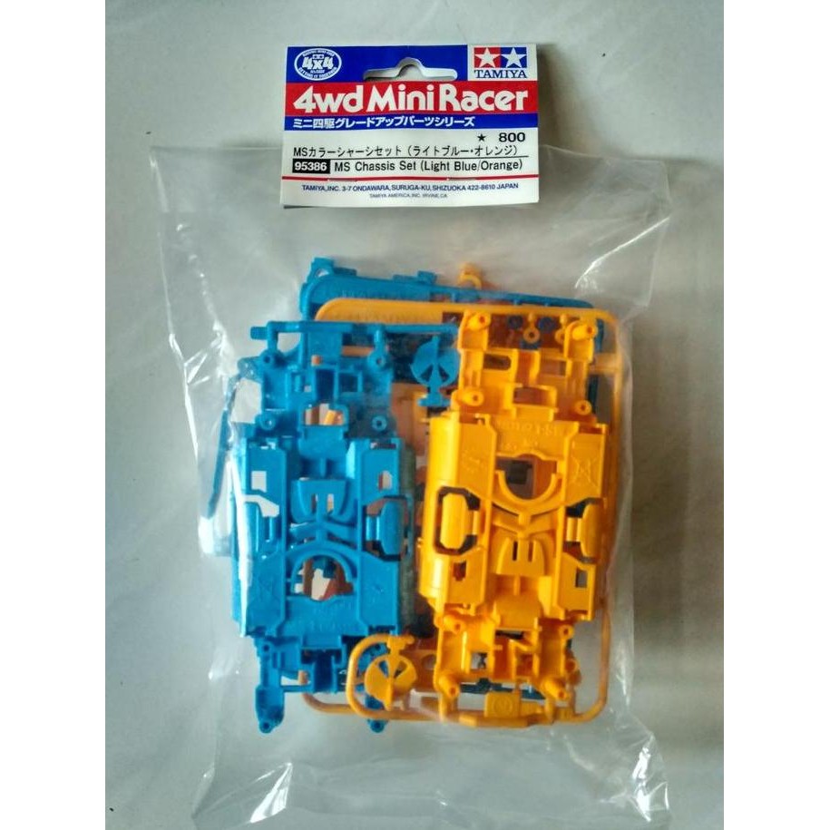 TAMIYA 95386 - MS CHASSIS SET (LIGHT BLUE / ORANGE)