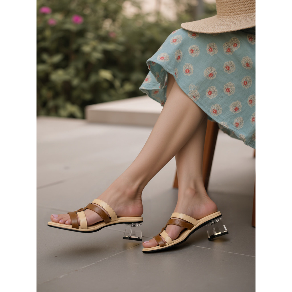 EMBAY - Ethena Heels Wanita Hak Kaca 5cm