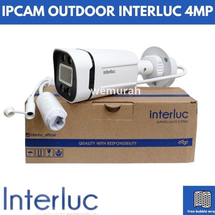 TERBARU - Ipcam Outdoor Colorvu 4MP Interluc - Cctv Ipcam Interluc 4MP Colorvu