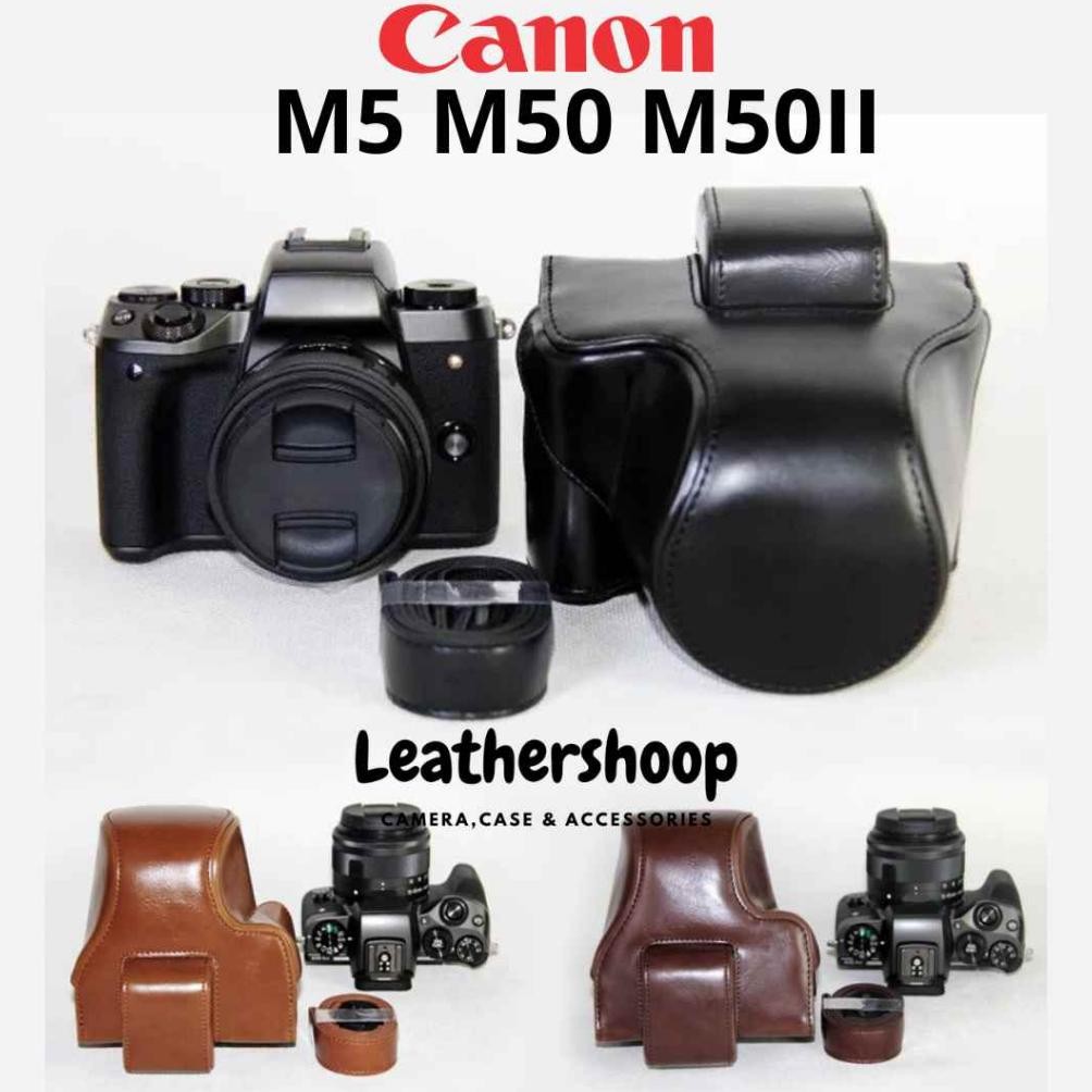 Leather Cover Canon EOS M5 M50 M50 II M50 Mark II Leather Case