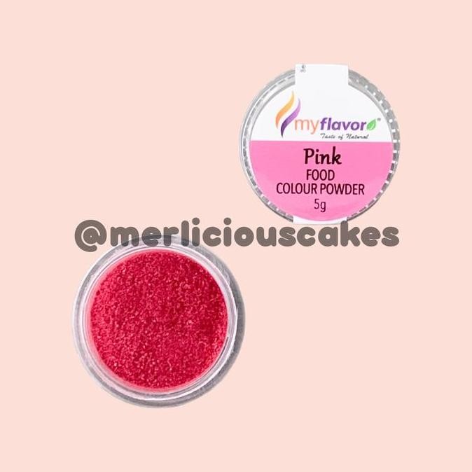 .........] Pink Food Colour Powder My Flavor Pewarna Makanan Bubuk 5 Gram