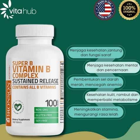 Bronson Vitamin B Complex Sustained Release 100Tabs