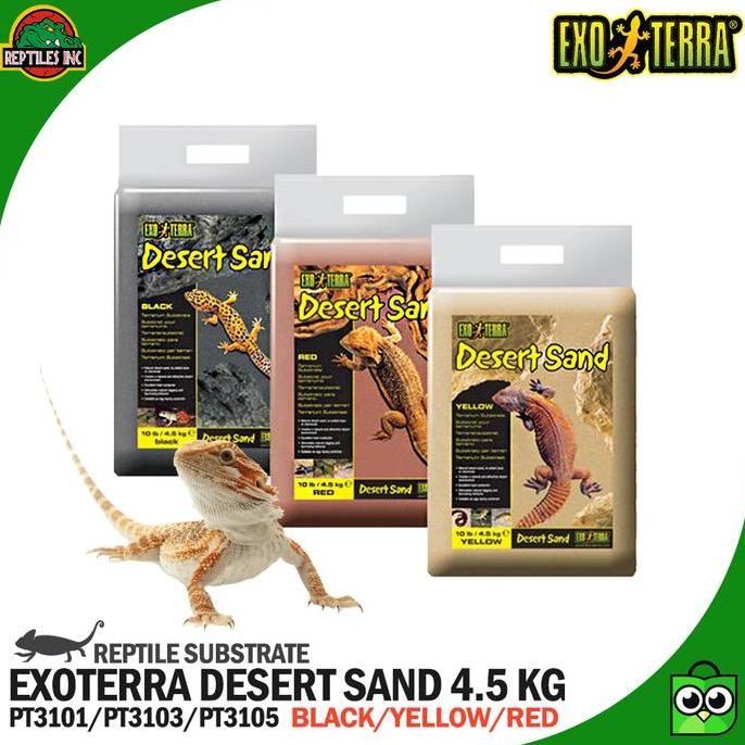TERMURAH - Exoterra Desert Sand Red Pasir Gurun Halus Alas Kandang Terrarium Hewan Reptil Kadal Bear