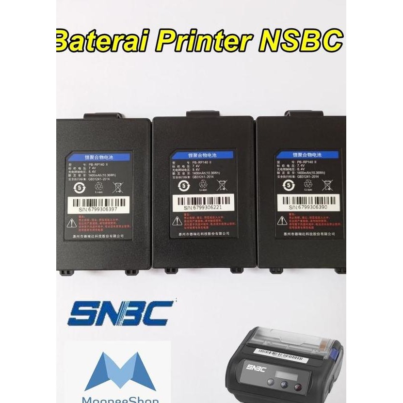 Batre Baterry Printer Label Barcode Thermal Snbc 80Mm
