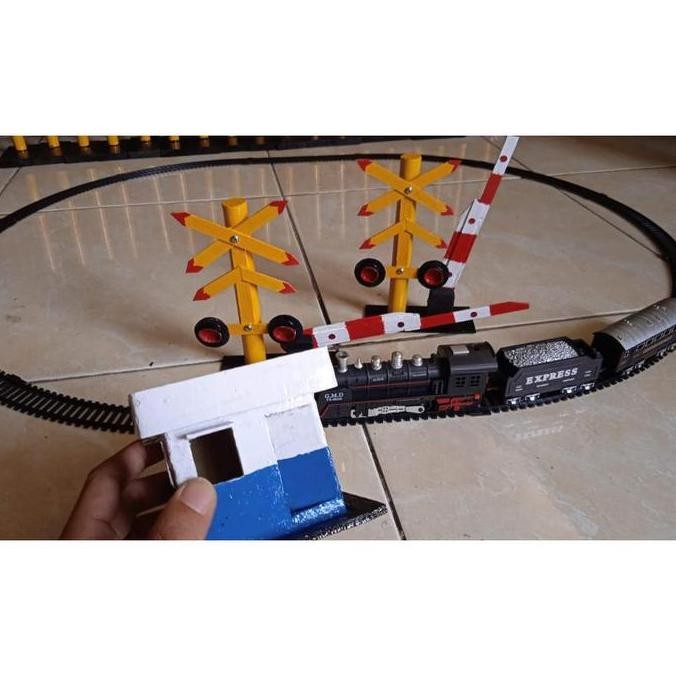 mainan miniatur Kereta api Paket Mainan edukasi kereta api,rel,pos