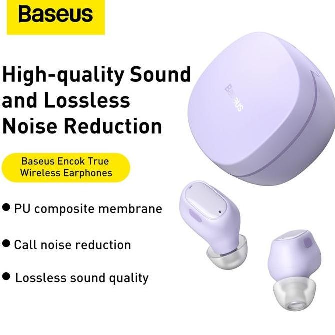 Baseus Tws Encok Wm01 True Wireless Bluetooth Earphone Mini Earbuds Original